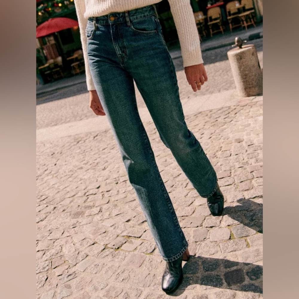 Sezane serge trouser jeans - Picture 2 of 2
